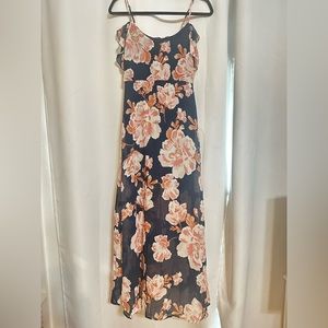 Floral Maxi with Shoulder Detail - Size S